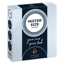  Mister Size 57. - 3 db egyedi méretű, extra vékony óvszer (57 mm)