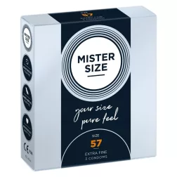   Mister Size – 57 - 3 db egyedi méretű, extra vékony óvszer (57 mm)