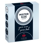   Mister Size 60. - 3 db egyedi méretű, extra vékony óvszer (60 mm)