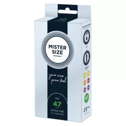   Mister Size – 47 - 10 db egyedi méretű, extra vékony óvszer (47 mm)