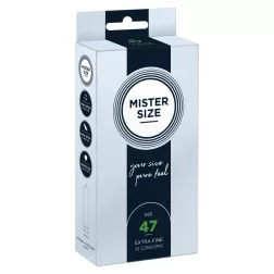   Mister Size – 47 - 10 db egyedi méretű, extra vékony óvszer (47 mm)