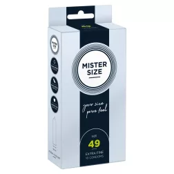   Mister Size – 49 - 10 db egyedi méretű, extra vékony óvszer (49 mm)