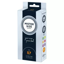   Mister Size – 57 - 10 db egyedi méretű, extra vékony óvszer (57 mm)