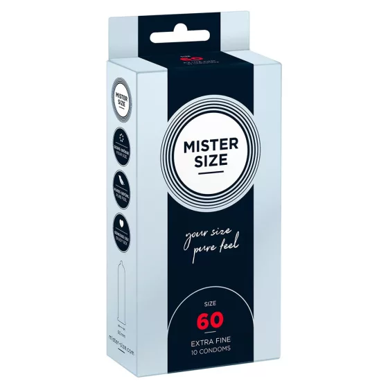 Mister Size – 60 - 10 db egyedi méretű, extra vékony óvszer (60 mm)