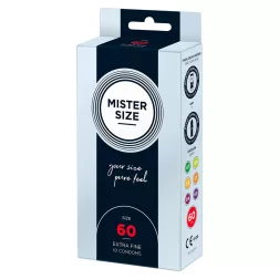   Mister Size – 60 - 10 db egyedi méretű, extra vékony óvszer (60 mm)