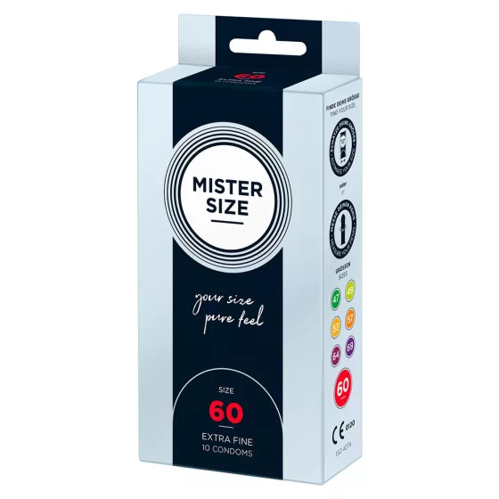 Mister Size – 60 - 10 db egyedi méretű, extra vékony óvszer (60 mm)