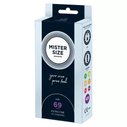   Mister Size – 69 - 10 db egyedi méretű, extra vékony óvszer (69 mm)