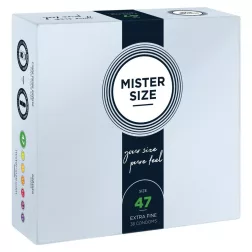  Mister Size – 47 - 36 db egyedi méretű, extra vékony óvszer (47 mm)
