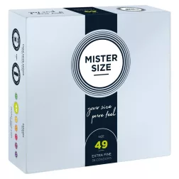   Mister Size – 49 - 36 db egyedi méretű, extra vékony óvszer (49 mm)