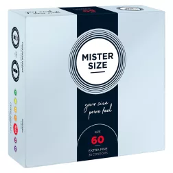   Mister Size – 60 - 36 db egyedi méretű, extra vékony óvszer (60 mm)