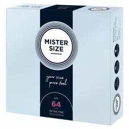   Mister Size – 64 - 36 db egyedi méretű, extra vékony óvszer (64 mm)