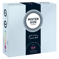   Mister Size – 64 - 36 db egyedi méretű, extra vékony óvszer (64 mm)