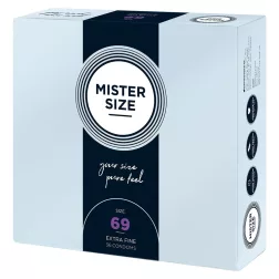   Mister Size – 69 - 36 db egyedi méretű, extra vékony óvszer (69 mm)