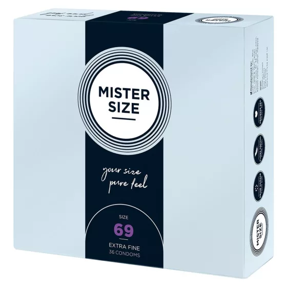 Mister Size – 69 - 36 db egyedi méretű, extra vékony óvszer (69 mm)