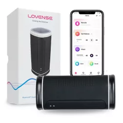   Lovense – Calor okos maszturbátor, vibrációs és melegítő funkcióval (fekete) (APP-os)