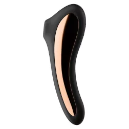   Satisfyer Dual Kiss vibrátor, léghullámos csiklóizgatóval (fekete).