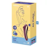   Satisfyer Dual Kiss vibrátor, léghullámos csiklóizgatóval (lila)