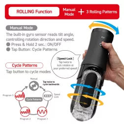   Tenga – Flip Zero Electronic Vibration forgó maszturbátor vibrációval (fekete)