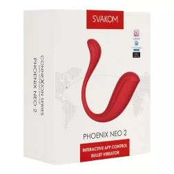   Svakom – Phoenix Neo 2. interaktív okos vibrációs tojás (piros) (APP-os)