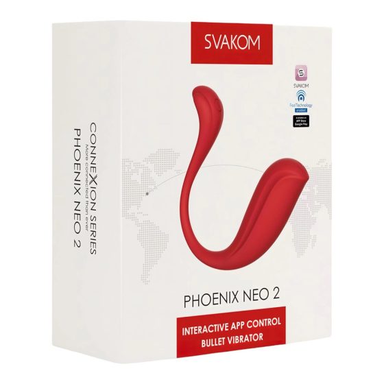 Svakom Phoenix Neo 2. interaktív okos vibrációs tojás (piros) (APP-os)