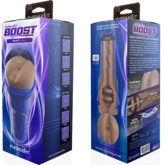 Fleshlight Boost Blast Female ultra realisztikus maszturbátor, fenék nyílással (barna bőrszín)