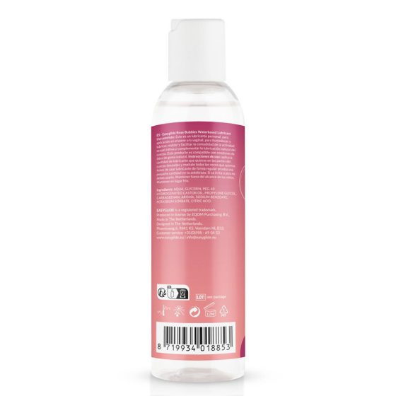 EasyGlide Rose Bubbles vízbázisú síkosító pezsgő rose aromával  (150 ml)