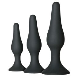 Easy Toys 3 db-os anál dildó szett (fekete)