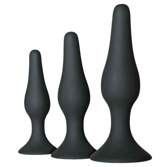 Easy Toys 3 db-os anál dildó szett (fekete)