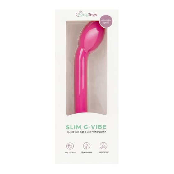 Easy Toys - Slim G-Vibe - akkumulátoros G-pont vibrátor  (pink)