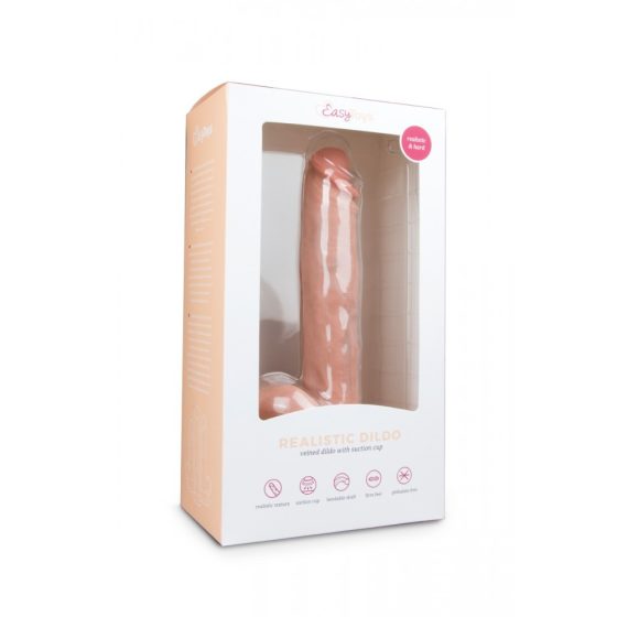 Easy Toys realisztikus dildó herékkel (26,5 cm - világos bőrszín)