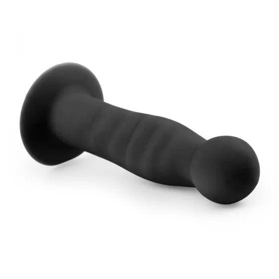 Easy Toys – hullámos szilikon dildó (fekete).