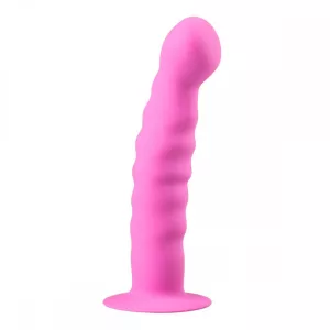 Easy Toys – hullámos szilikon dildó (rózsaszín).