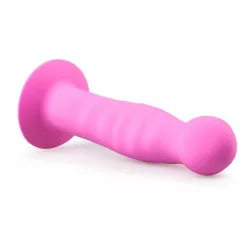 Easy Toys – hullámos szilikon dildó (rózsaszín).