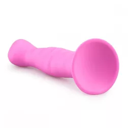 Easy Toys – hullámos szilikon dildó (rózsaszín).