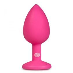   Easy Toys szilikon anál dildó, rózsaszín, áttetsző betéttel (S méret)