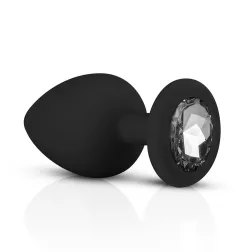   Easy Toys – 3 darabos szilikon anál dildókészlet fekete, áttetsző betéttel (szett).