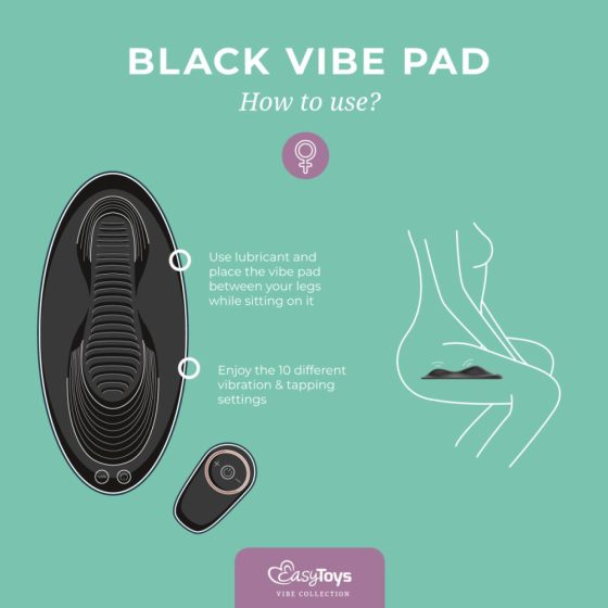 Easy Toys Vibe Pad kétmotoros, ráülős vibrátor, távirányítóval