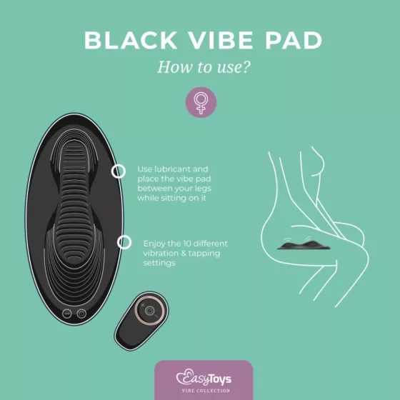 Easy Toys – Vibe Pad kétmotoros, ráülős vibrátor távirányítóval.