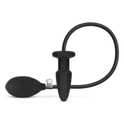 Easy Toys – felfújható szilikon anál dildó (fekete)