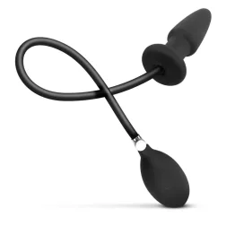 Easy Toys – felfújható szilikon anál dildó (fekete)