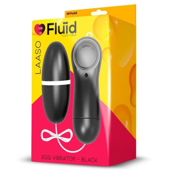 Fluïd Laaso vezetékes vibrációs tojás (fekete)