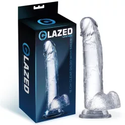 Glazed – realisztikus dildó herékkel (18 cm)