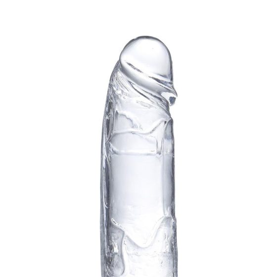 Glazed realisztikus dildó, herékkel (18 cm)