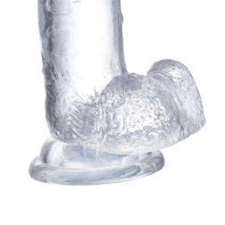 Glazed realisztikus dildó, herékkel (18 cm)
