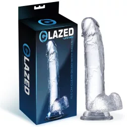 Glazed – realisztikus dildó herékkel (15,5 cm)