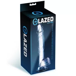 Glazed – realisztikus dildó herékkel (15,5 cm)