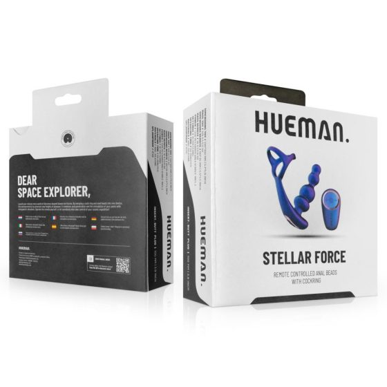 Hueman Stellar Force forgó análvibrátor, péniszhámmal, távirányítóval