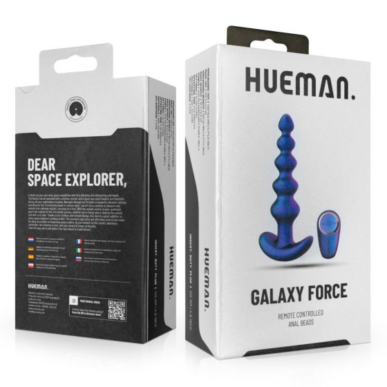 Hueman Galaxy Force vibrációs anál gyöngysor, távirányítóval