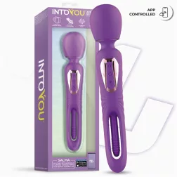   IntoYou - Salma okos masszírozó és vibrátor, mozgó szárrésszel (lila) (APP-os)