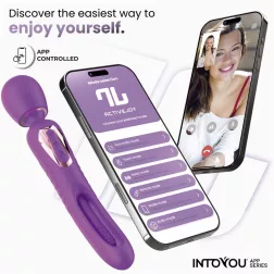   IntoYou - Salma okos masszírozó és vibrátor, mozgó szárrésszel (lila) (APP-os)